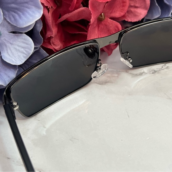 Accessories | Kingseven Retro Gunmetal Rectangular Blue Mirrored ...